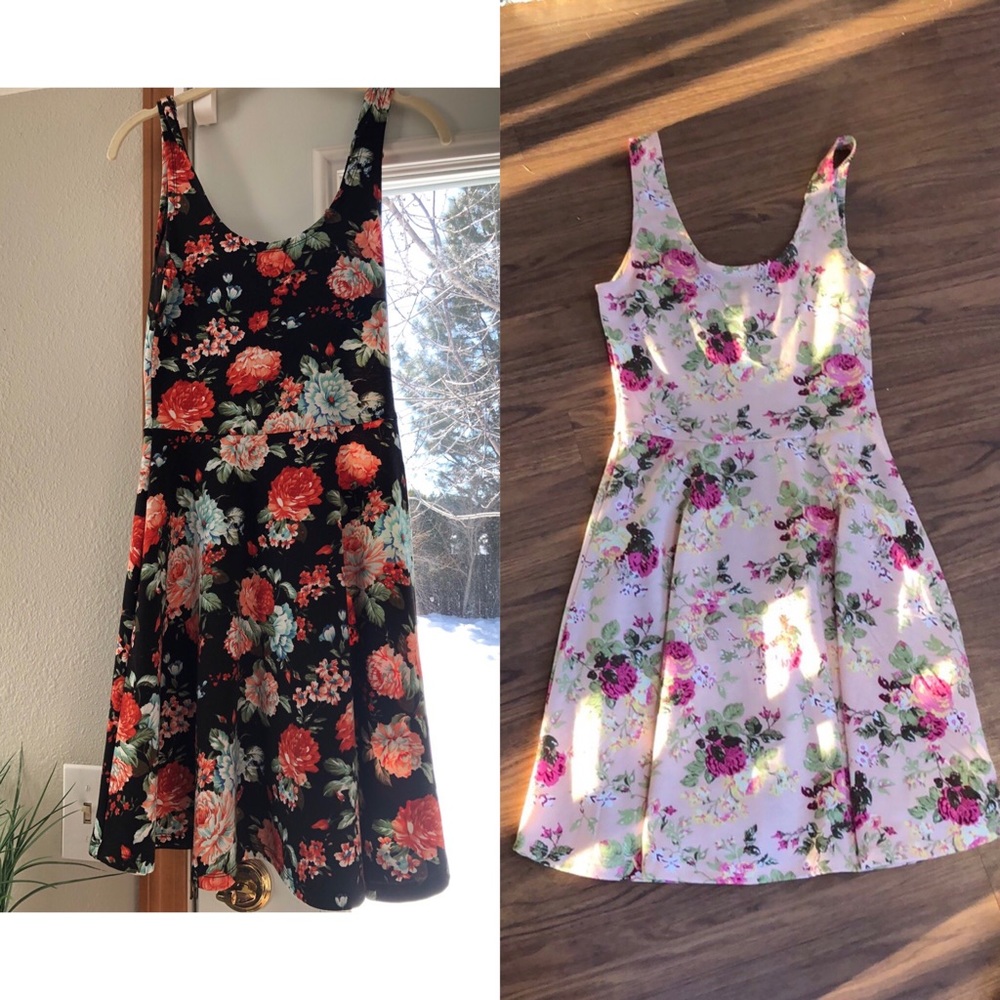 TWO Fit and flare floral skater dress BUNDLE